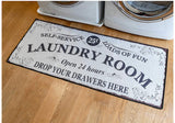 24x56 Laundry Room Rug, Non Skid Rubber Area Rugs,%85 Cotton, Machine Washable, Runner